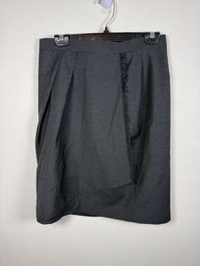 BROOKS BROTHERS | 100% Wool Charcoal Grey Pencil Skirt